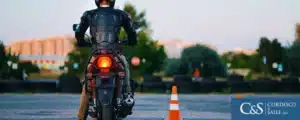 Man riding a motorcycle