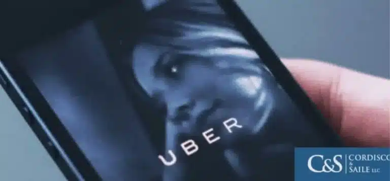 Uber app displaying on a phone