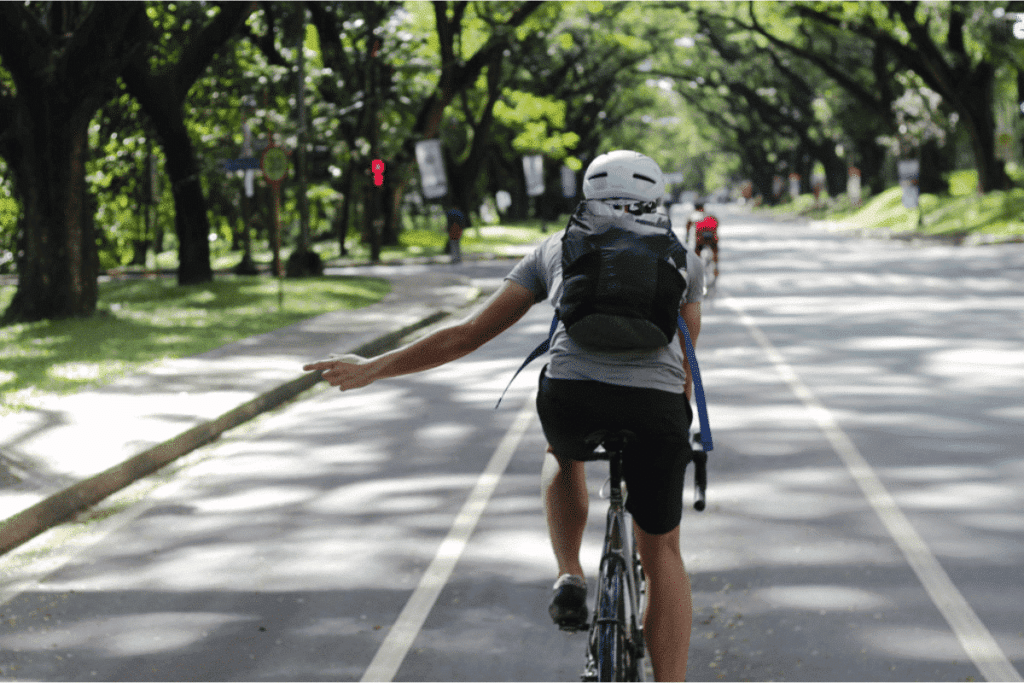 Bicyclist hand signal