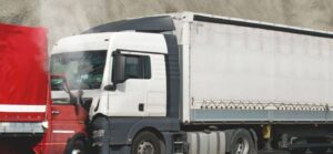 Truck collided on the highway