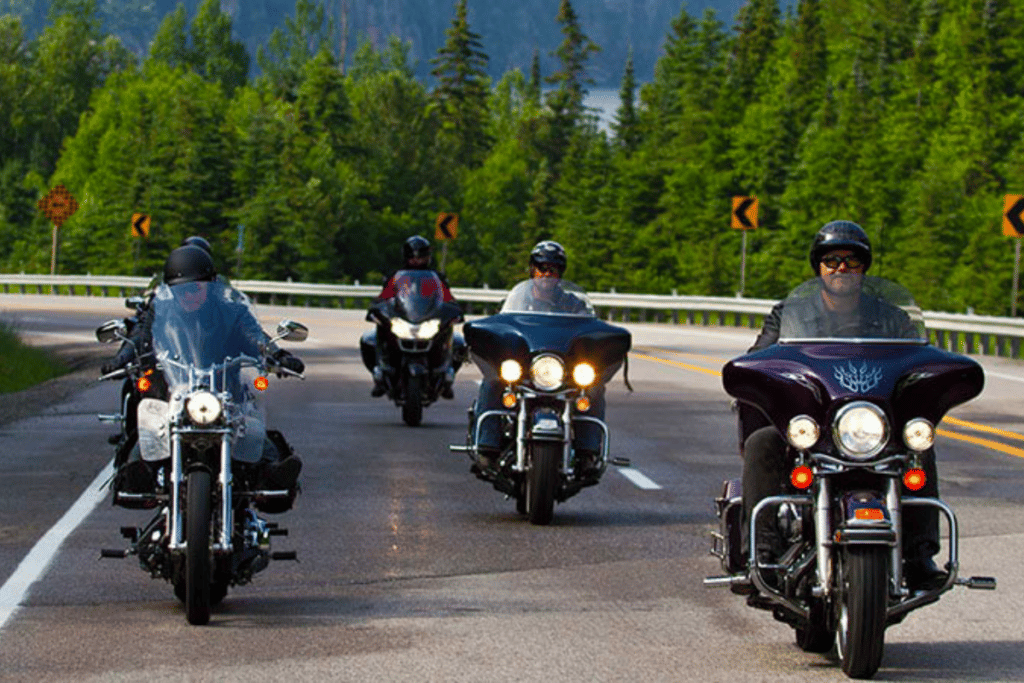 Group of motorcycle riders