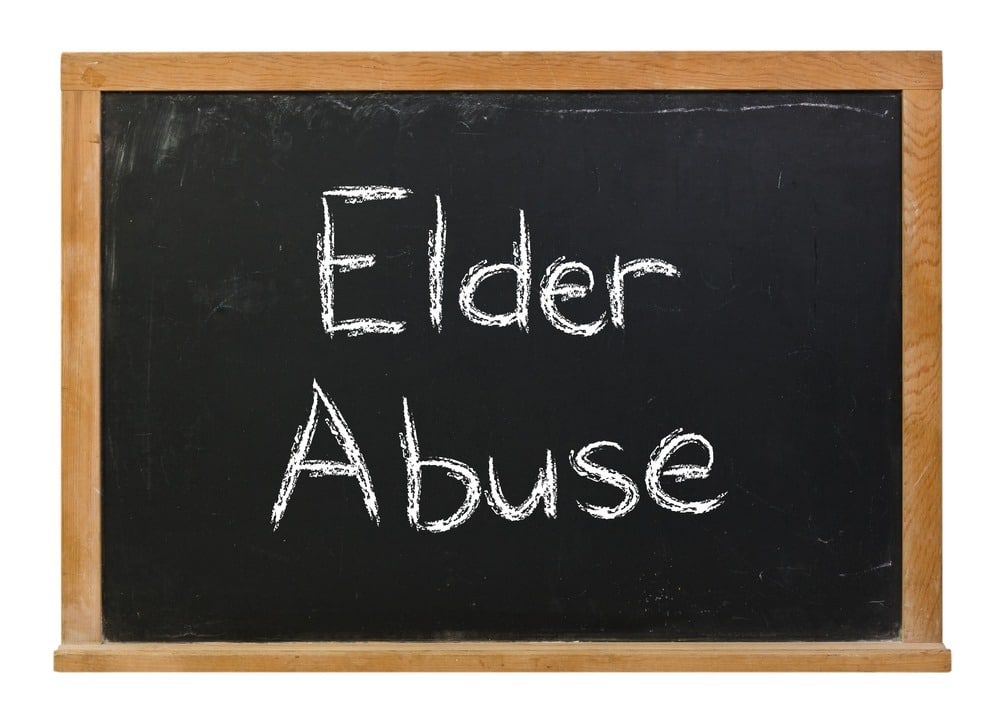 elder abuse on chalkboard