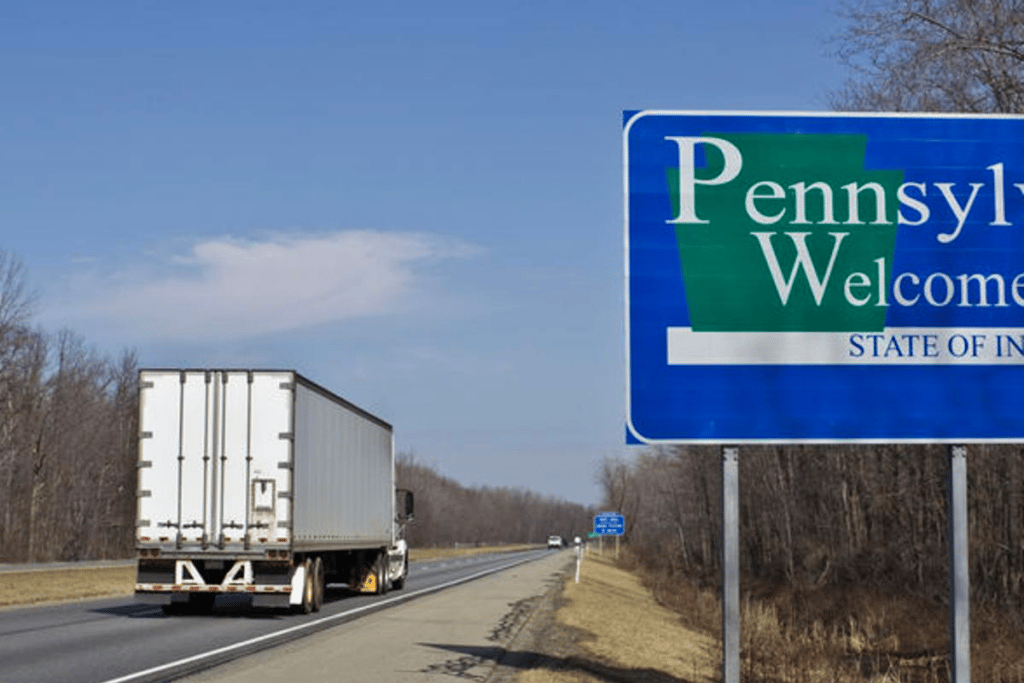 Truck driving on highway in Pennsylvania - Truck Accident Lawyer