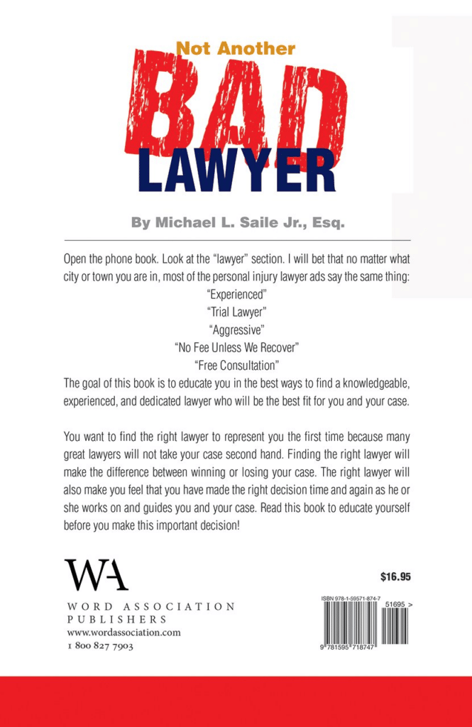 An image depicting the title or cover page for the book 'Not Another Bad Lawyer,' a guide for individuals seeking to avoid working with subpar legal representation.