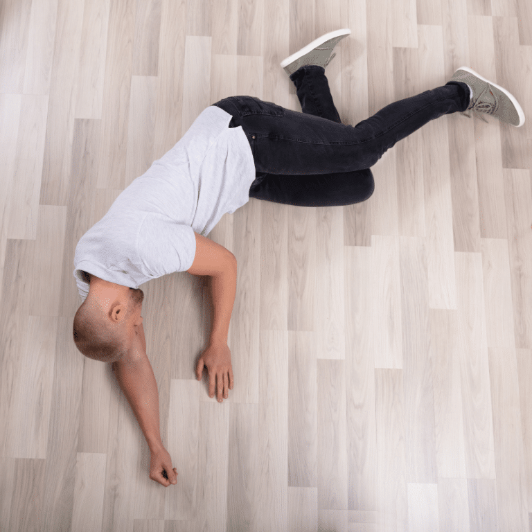 Man lying on the floor