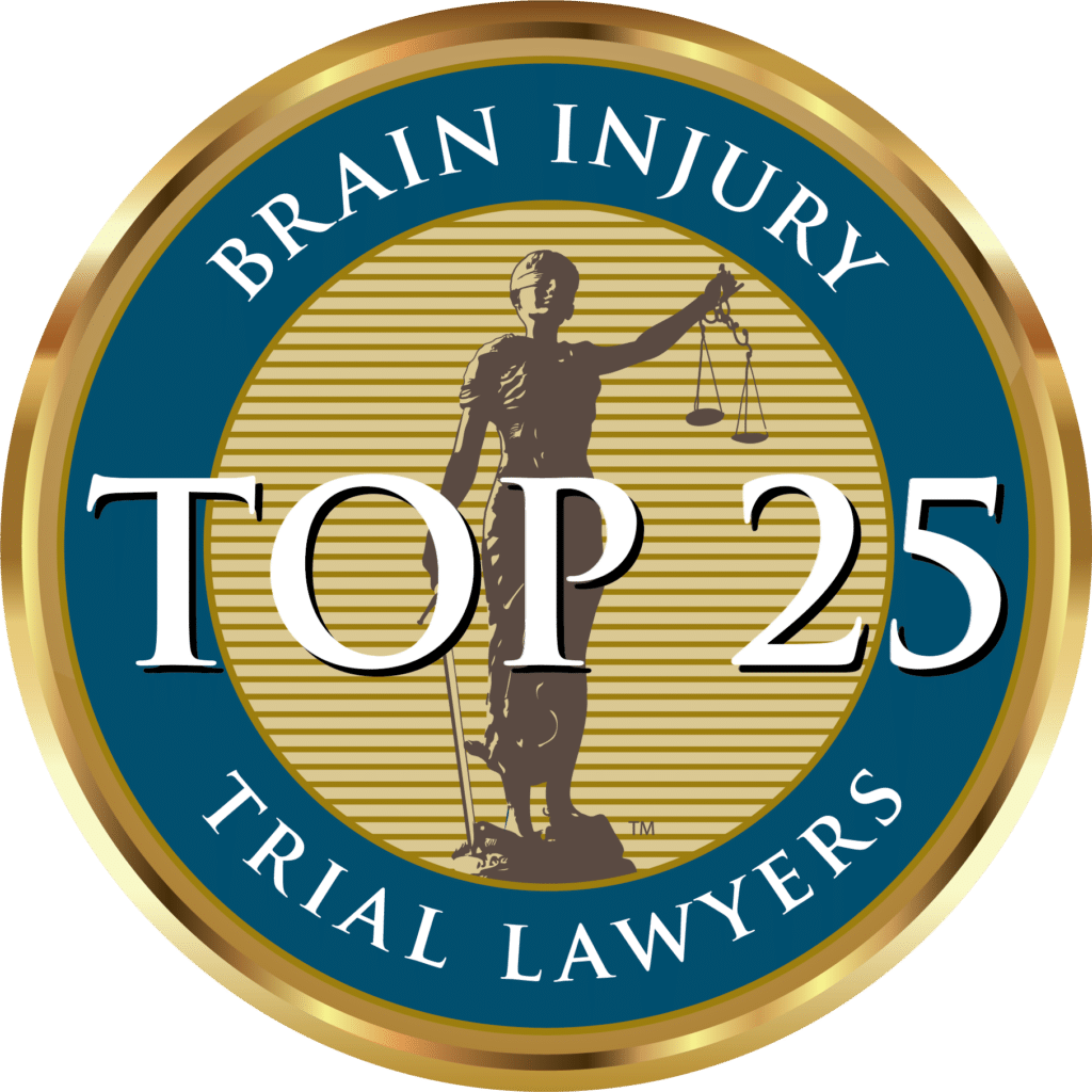 Brain injury top 25 trial lawyers award - Cordisco & Saile has been awarded the Brain Injury Trial Lawyer Top 25 Award