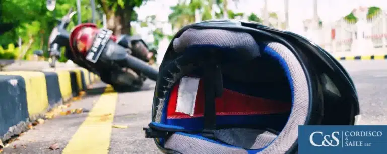 Motorcycle accident on the highway