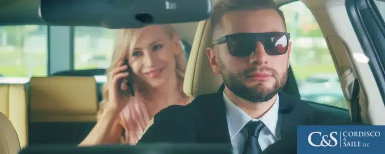 Passenger getting a ride from a ride-share driver