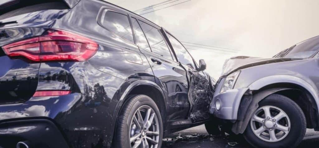 Two cars involved in an accident