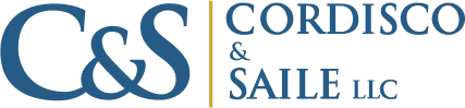 Cordisco and Saile Pennsylvania personal injury lawyers logo in blue