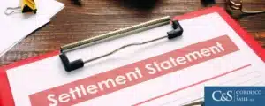 Settlement statement on the table