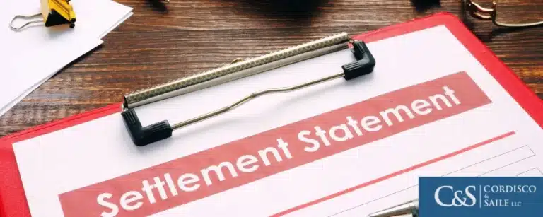 Settlement statement on the table