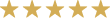 5 star review image in gold