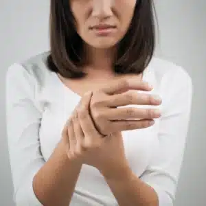 person supporting wrist