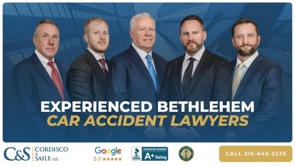 bethlehem car accident lawyers pictured with awards
