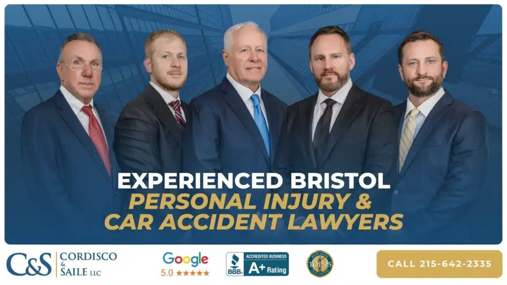 bristol personal injury and car accident lawyers pictured with awards