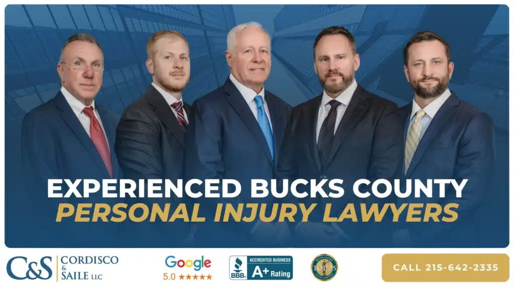 bucks county personal injury lawyers pictured with awards