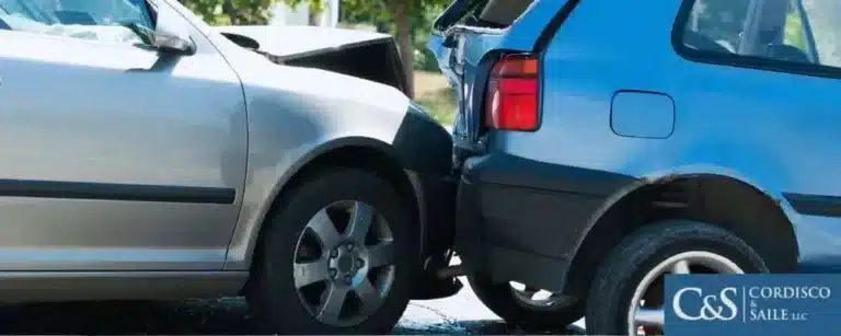 a car rear-ending another car