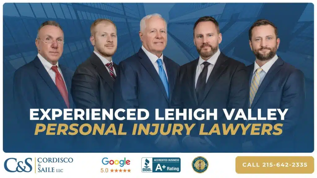 lehigh valley personal injury lawyers pictured with awards
