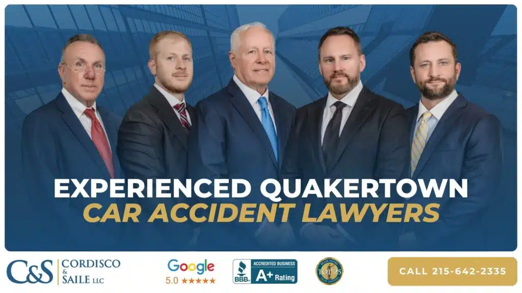 quakertown car accident lawyers pictured with awards
